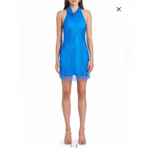 Amanda Uprichard Mini Dress in Cobalt. Size S.